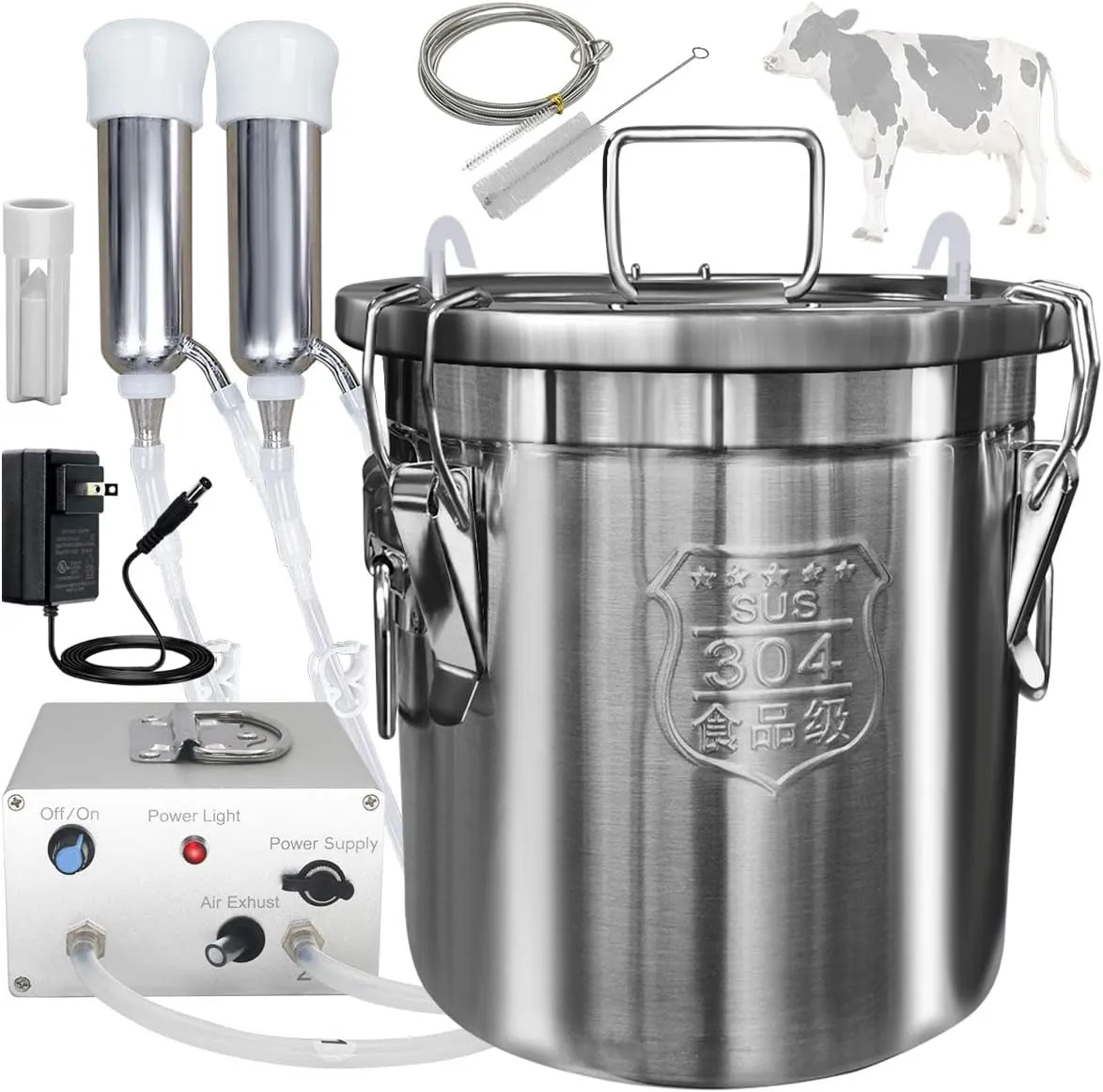 12L Portable Cow Milking Machine with Auto Stop  Efficient & Durable
