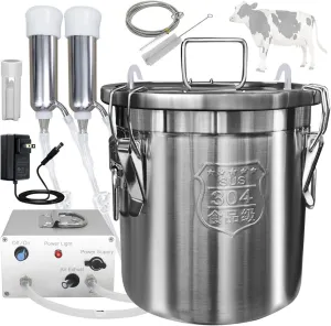 12L Portable Cow Milking Machine with Auto Stop  Efficient & Durable