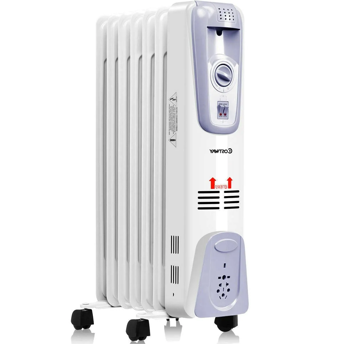 1500W Oil Filled Radiator Heater, Energy Efficient and Portable