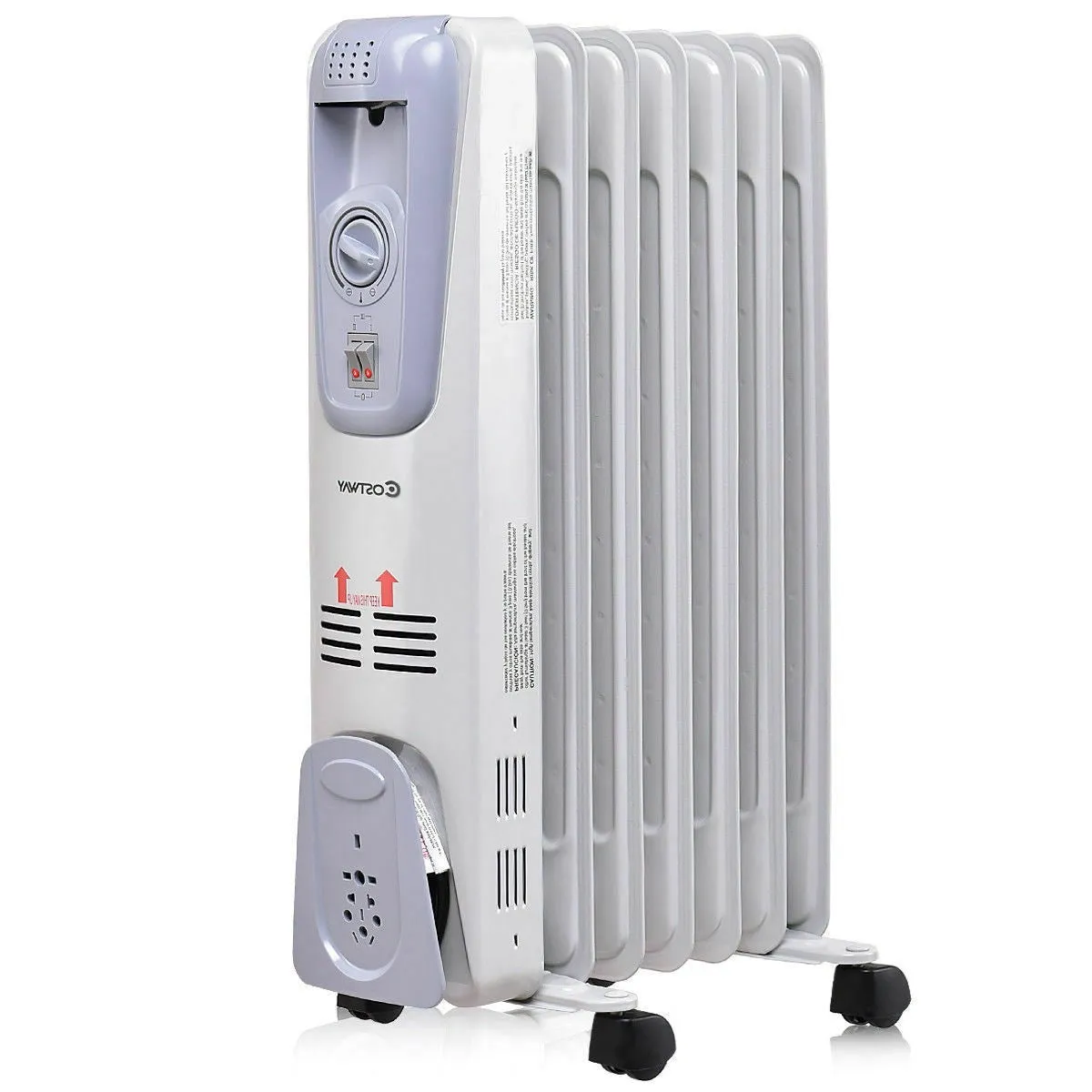 1500W Oil Filled Radiator Heater, Energy Efficient and Portable