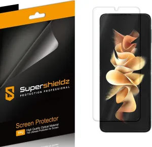 (2 Pack) Supershieldz Designed for Samsung Galaxy Z Flip 3 5G Screen Protector, (Full Coverage) High Definition Clear Shield (TPU)