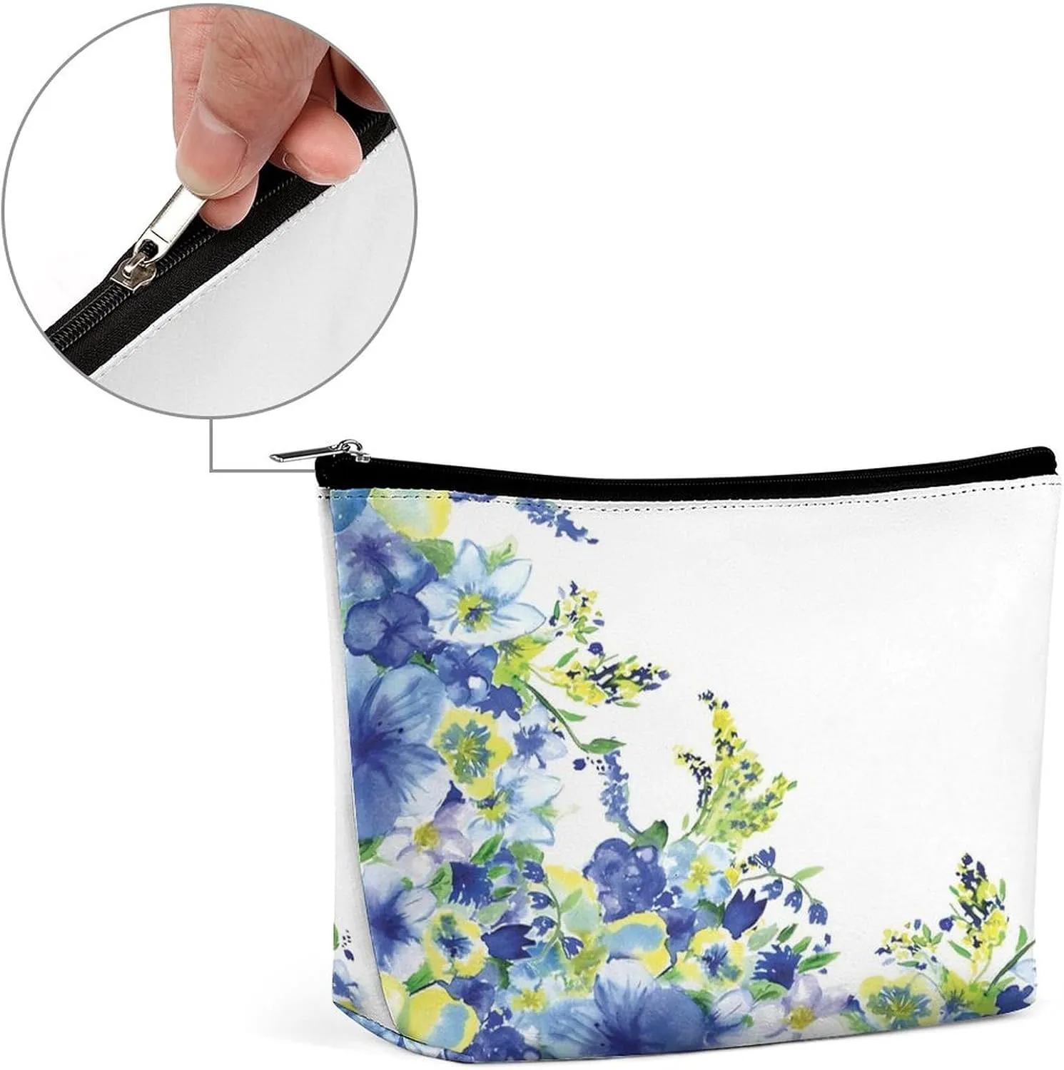 2024 Bowling,PU Leather Travel Makeup Bag,Bowling Retro Poster,Large Capacity Cosmetic Bags for Women,Waterproof Portable Pouch Toiletry Bag Make up Organizer,Multicolor