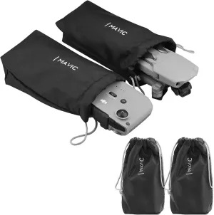 2PCS Drawstring Pouch for DJI Mavic Air 3/Air 2, Mini 3/4 Pro/4K/2 SE & RC/RC 2, Protective Sleeve for Drone Accessories, Soft Waterproof Storage Bag