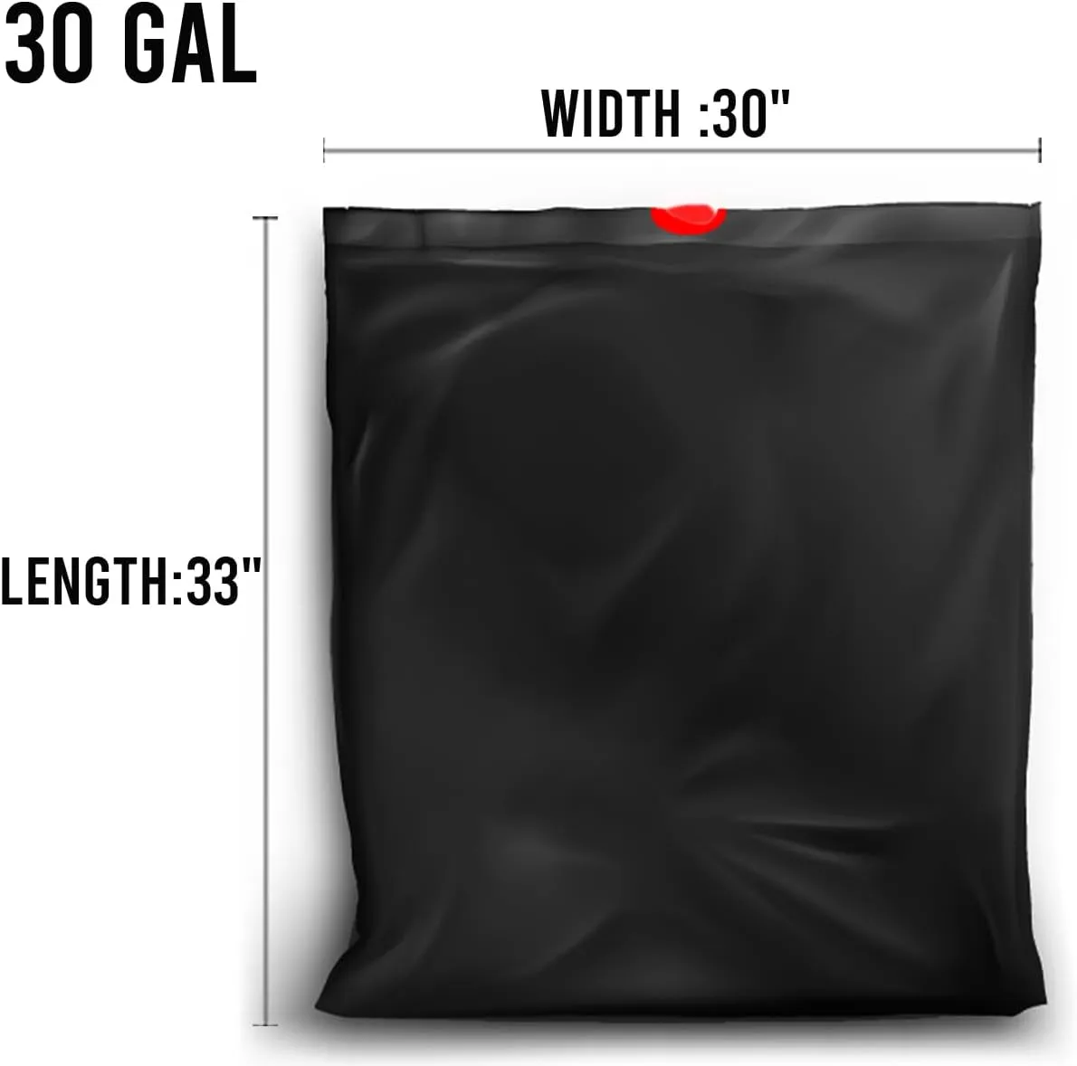 30 Gallon Trash Bags Drawstring, 150 Count Bulk, Black | Unscented | Heavy Duty Multi-purpose Garbage Bags Can Liners for Business Home Kitchen Commercial and Industrial