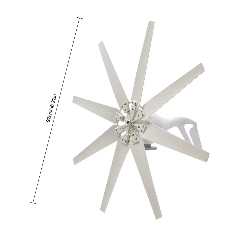 8 Blades Wind Turbine Generator  Eco-Friendly Power for Homes