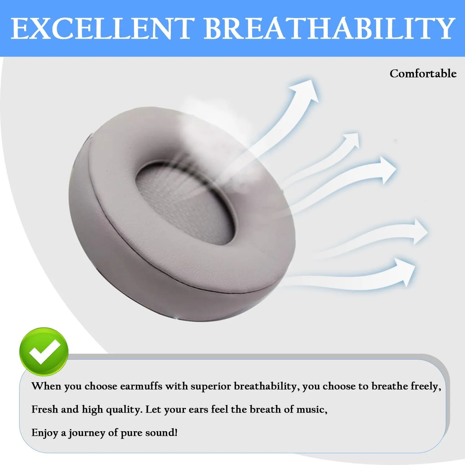 Adhiper Replacement Earpads Solo pro Replacement Ear Pads Ear Cushion is Compatible with Solo pro Headphones (Grey)