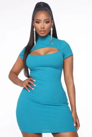 Always In Motion Mini Dress - Teal