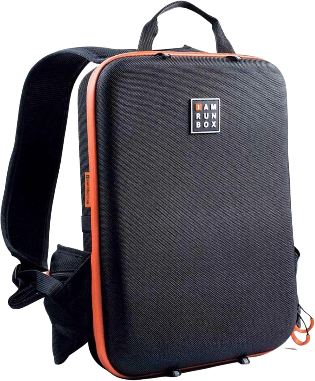 Backpack Lite, Water Resistant, Fits Laptop for Commuting, Lightweight for Running/Cycling, Black with Orange Trim