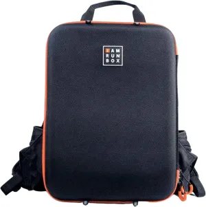 Backpack Lite, Water Resistant, Fits Laptop for Commuting, Lightweight for Running/Cycling, Black with Orange Trim