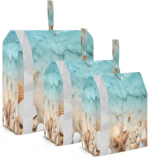 Beach Starfish Wave Compression Packing Cubes Luggage Organizer Bags for Travel Suitcase Organizer for Carry on Luggage