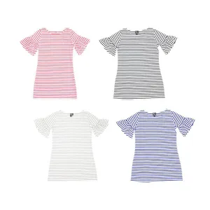 Bell Sleeve Stripe Cotton Dress