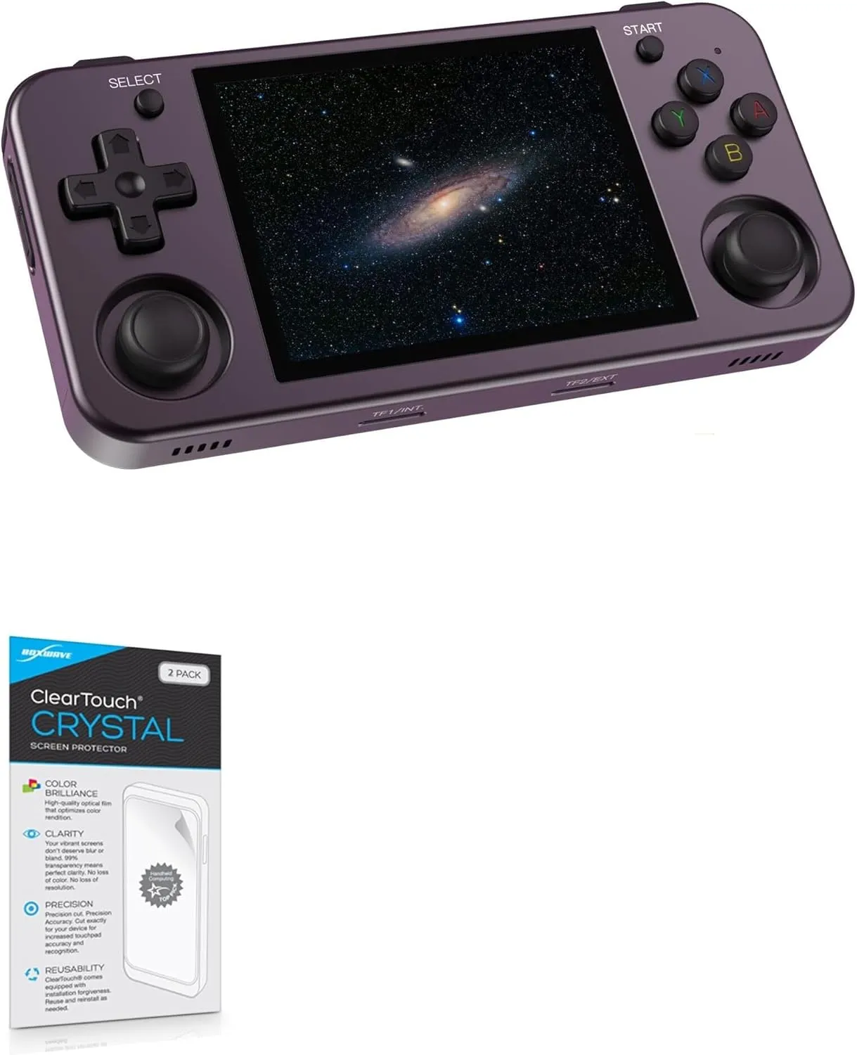 BoxWave Screen Protector Compatible with Cintwor RG353M Retro Handheld Console (3.5") - ClearTouch Crystal (2-Pack), HD Film Skin - Shields from Scratches