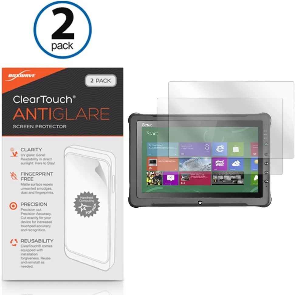 BoxWave Screen Protector Compatible with Getac F110 - ClearTouch Anti-Glare (2-Pack), Anti-Fingerprint Matte Film Skin for Getac F110, Getac F110 | F110 (4th Gen)