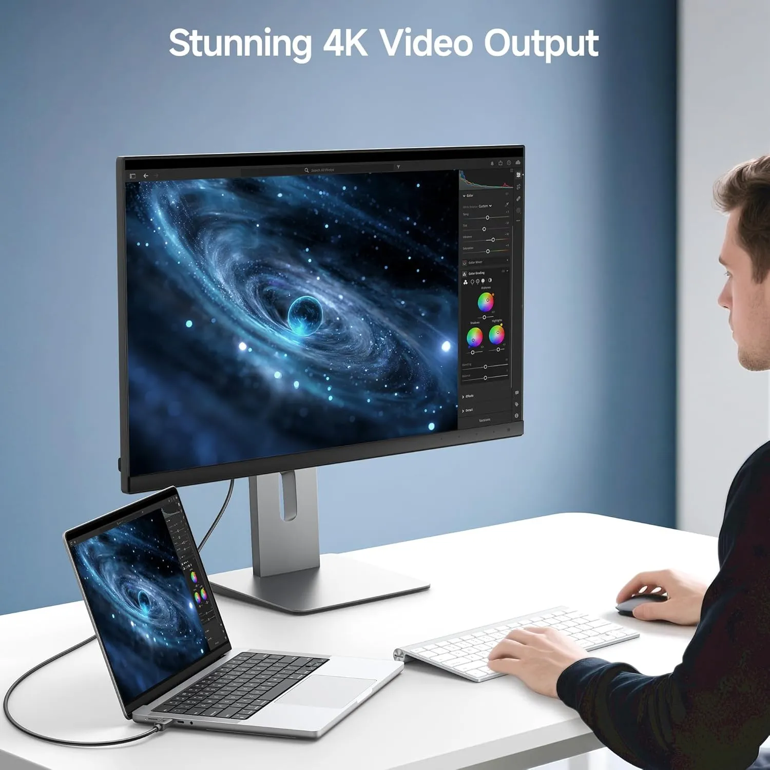 Cable Matters Long USB C Monitor Cable - 8.2ft / 2.5m, Supports Up to [4K@60Hz Video, 240W Charging, 5Gbps Data Transfer], USB C Display Cable, USBC Video Cord