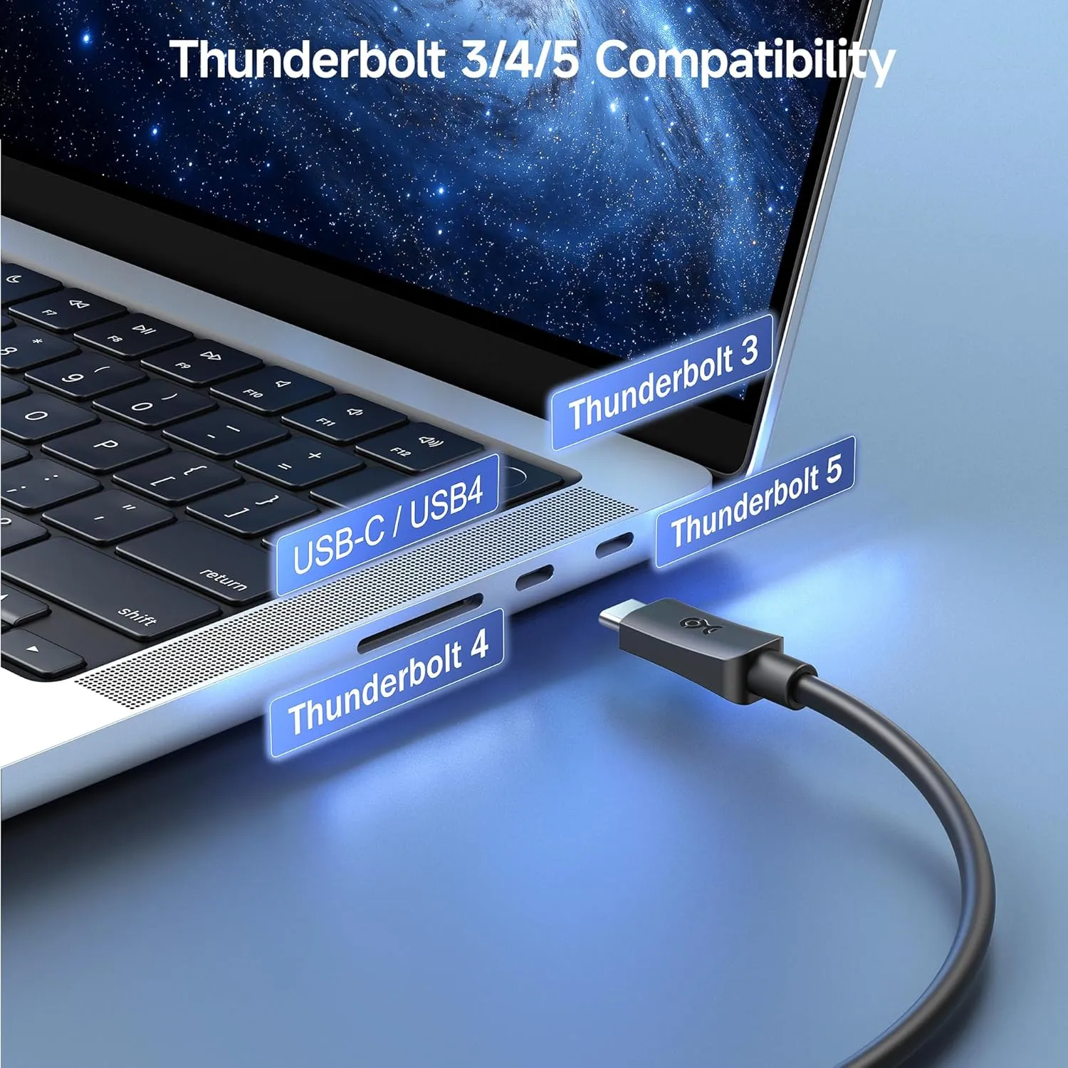 Cable Matters Long USB C Monitor Cable - 8.2ft / 2.5m, Supports Up to [4K@60Hz Video, 240W Charging, 5Gbps Data Transfer], USB C Display Cable, USBC Video Cord