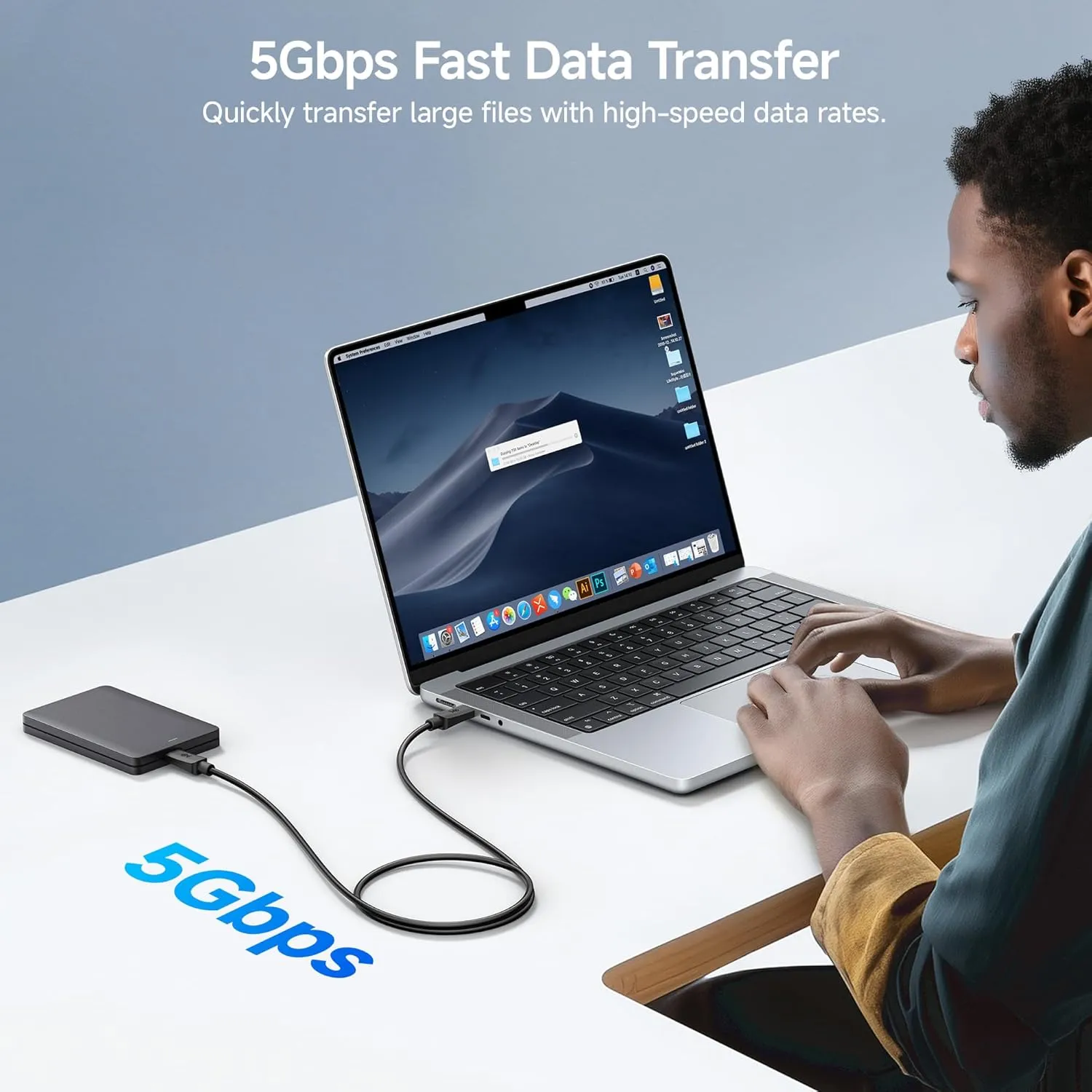 Cable Matters Long USB C Monitor Cable - 8.2ft / 2.5m, Supports Up to [4K@60Hz Video, 240W Charging, 5Gbps Data Transfer], USB C Display Cable, USBC Video Cord