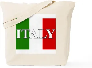 CafePress Italy Tote Bag Natural Canvas Tote Bag, Reusable Shopping Bag