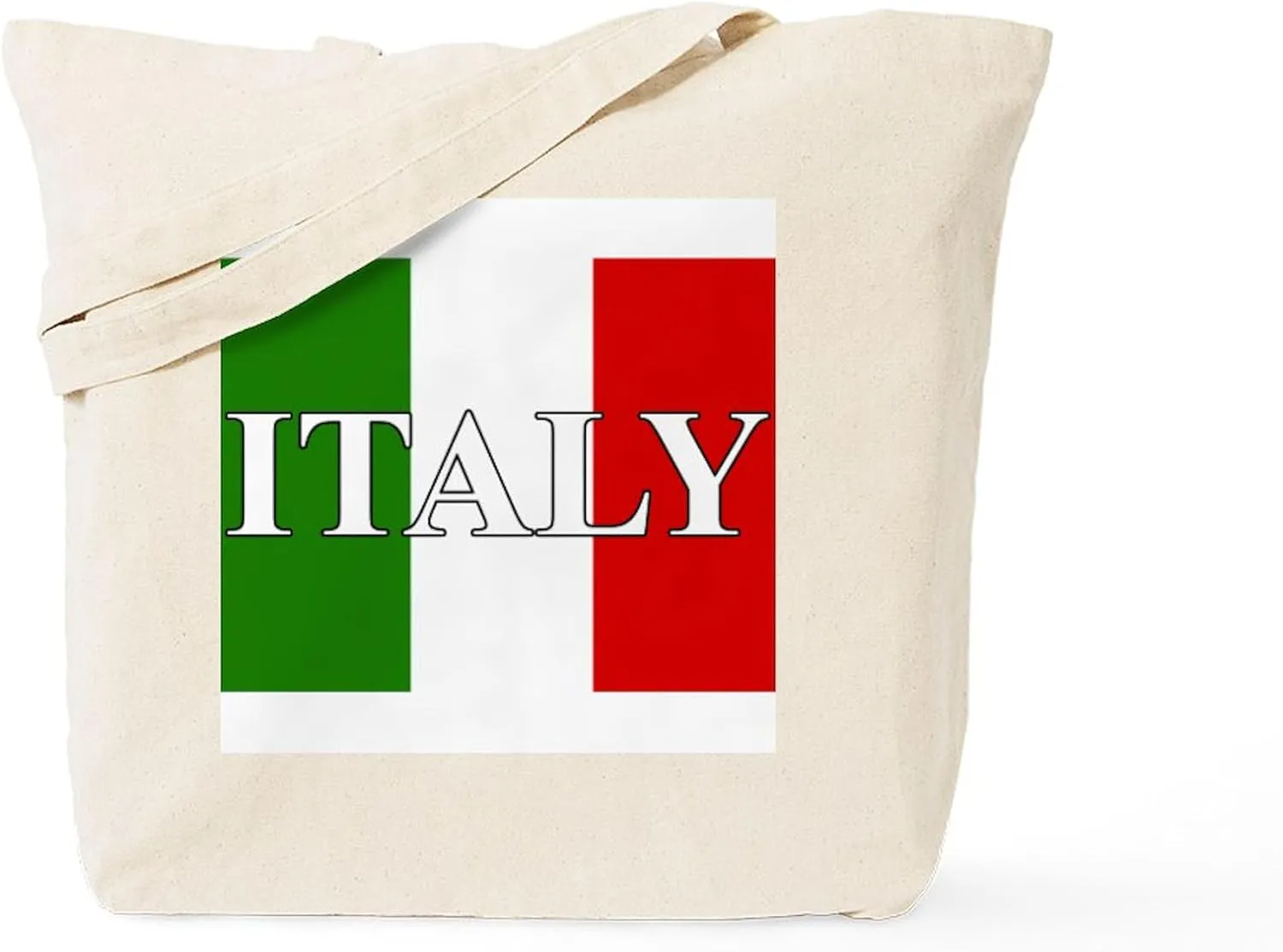 CafePress Italy Tote Bag Natural Canvas Tote Bag, Reusable Shopping Bag