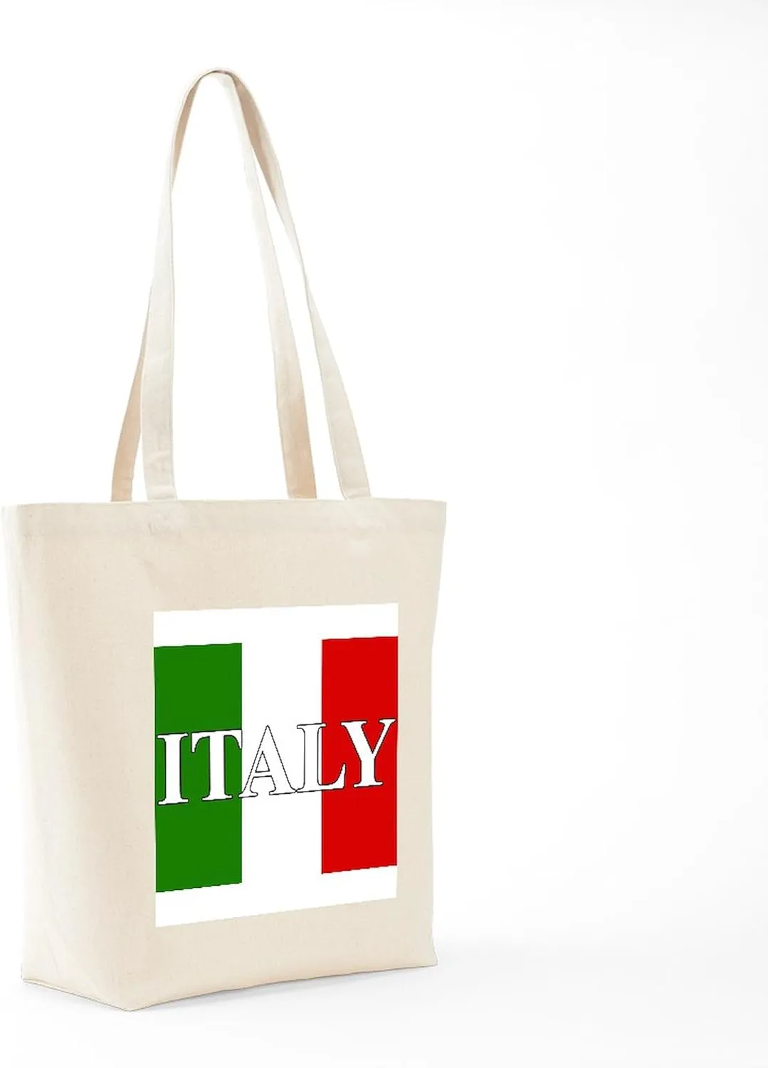 CafePress Italy Tote Bag Natural Canvas Tote Bag, Reusable Shopping Bag
