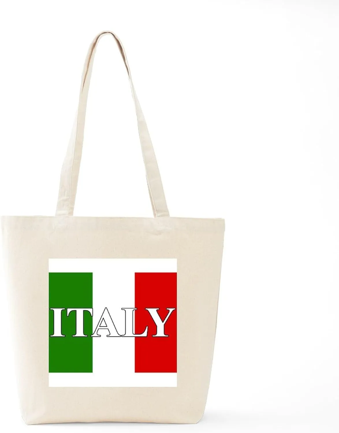 CafePress Italy Tote Bag Natural Canvas Tote Bag, Reusable Shopping Bag