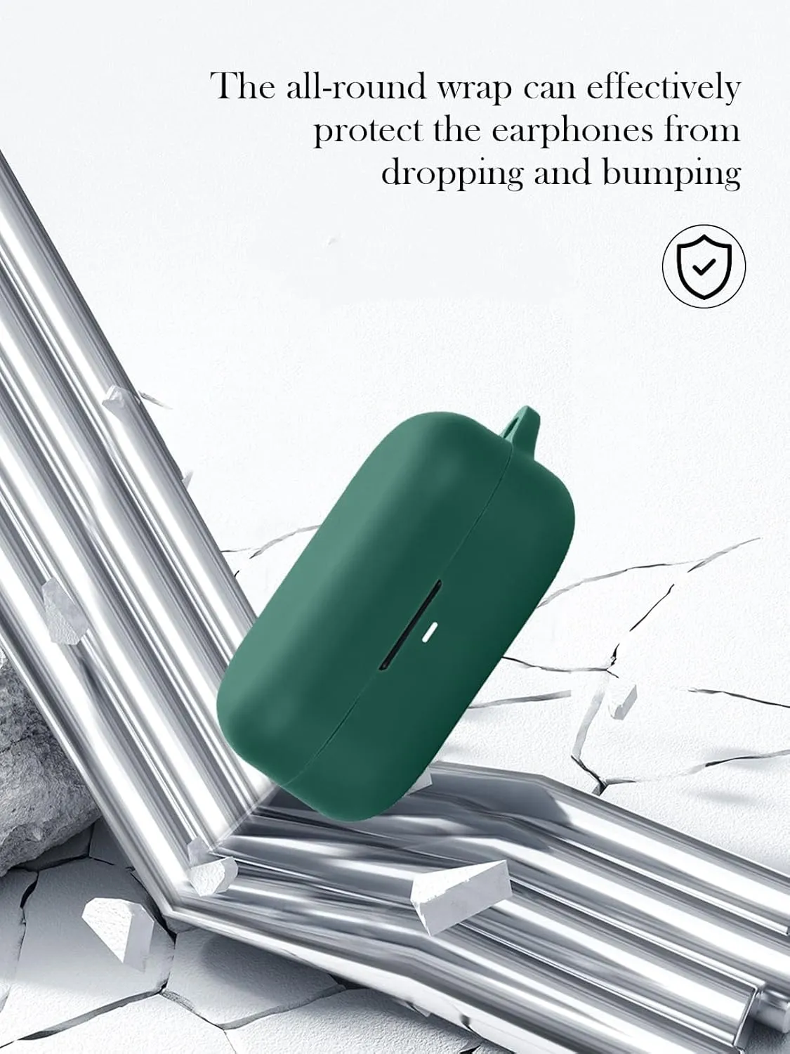 Case for B&O Beoplay Eleven True Wireless Bluetooth Earphones,Soft Protective,BOVUGAC Silicone Case Cover with Keychain & Cleaning Kit & Lanyard for Bang & Olufsen Beoplay Eleven Earbuds-Green