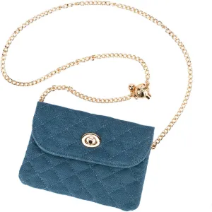 Chain belt bag for women, Fasion denim waist purse cell phone bag,Designer Checkered crossbody purse