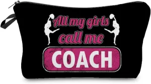 CheerLeading Gifts Cheerleaders Coach Makeup Bag Cute Small Travel Toiletry Zipper Pouch Cheer Squad Cosmetic Bag Birthday Christmas Gift for Cheerleaders Women