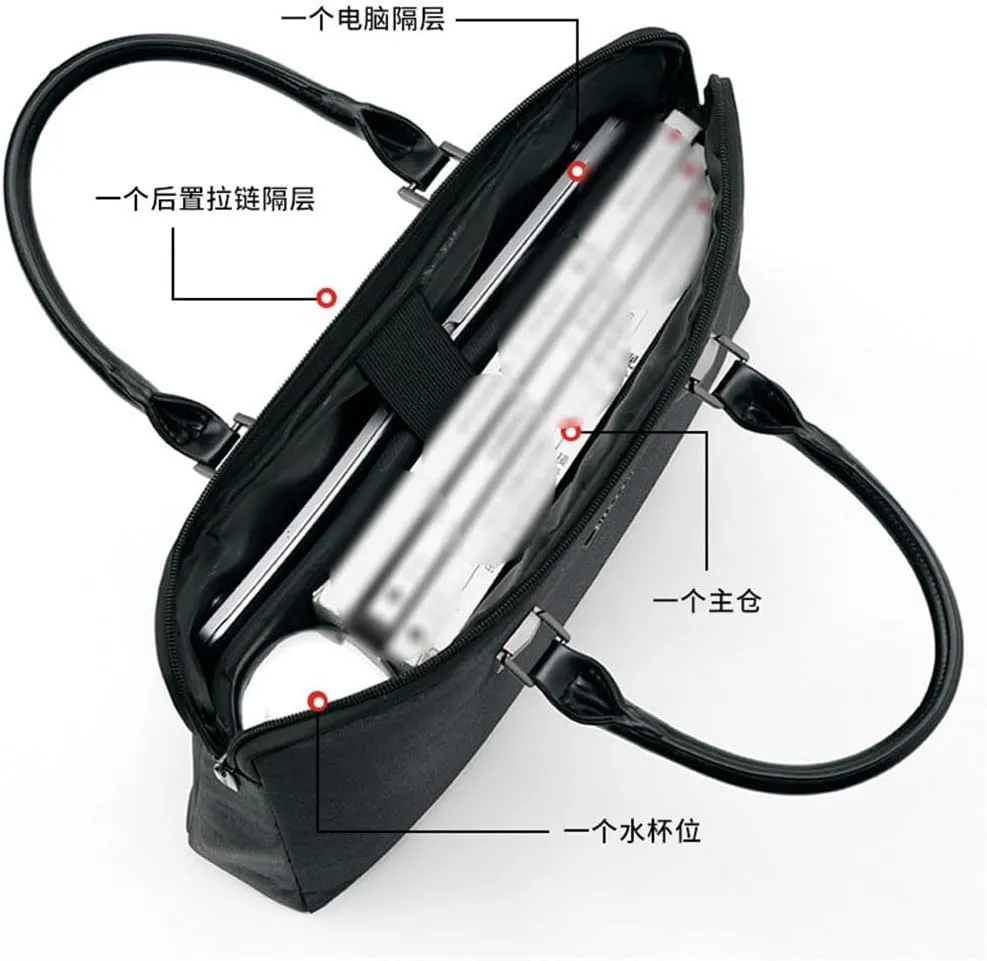 CSCDD Business Briefcase Conference Information Bag For Men's Business Large Capacity Waterproof Information Bag