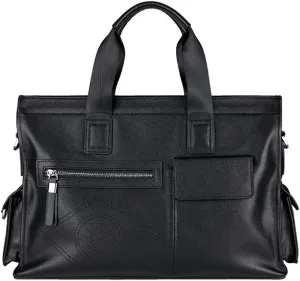 CSCDD Men's Bag Leather Handbag Cowhide Computer Bag 15.6 Inch Business Large Capacity Briefcase Crossbody Bag(E)