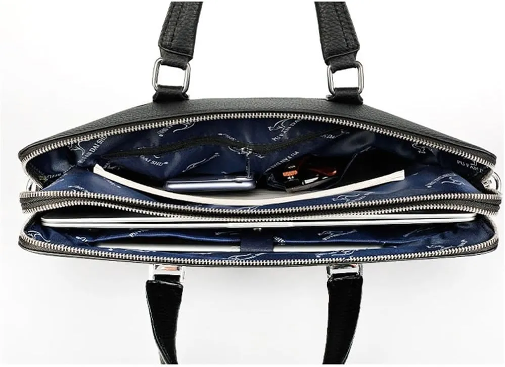 CSCDD Men's Handbag Is A Cross Leather Briefcase With Ones Shoulder