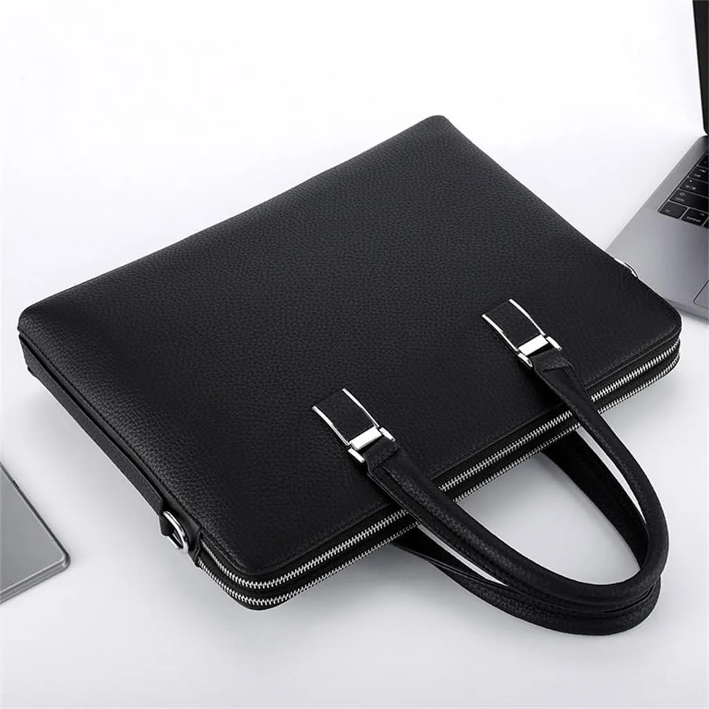 CSCDD Men's Handbag Is A Cross Leather Briefcase With Ones Shoulder