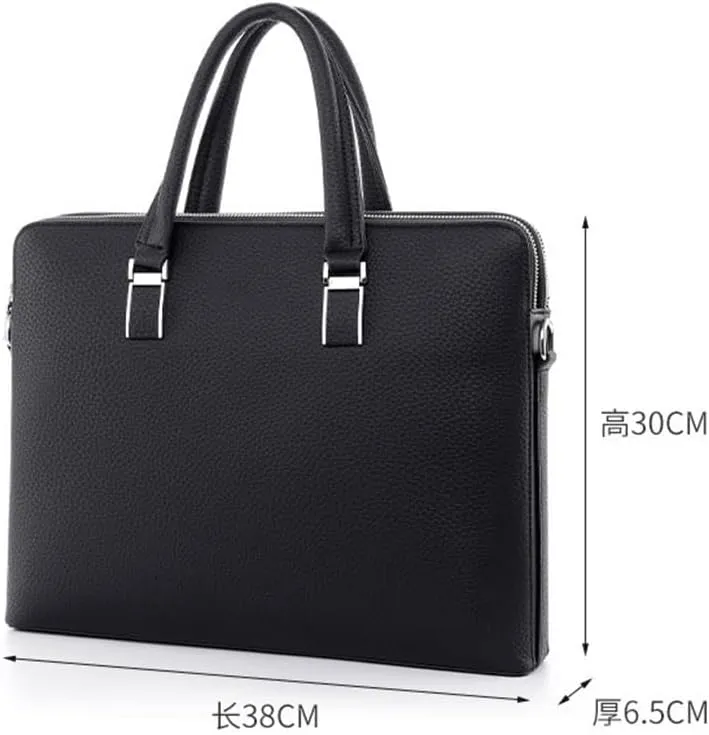 CSCDD Men's Handbag Is A Cross Leather Briefcase With Ones Shoulder