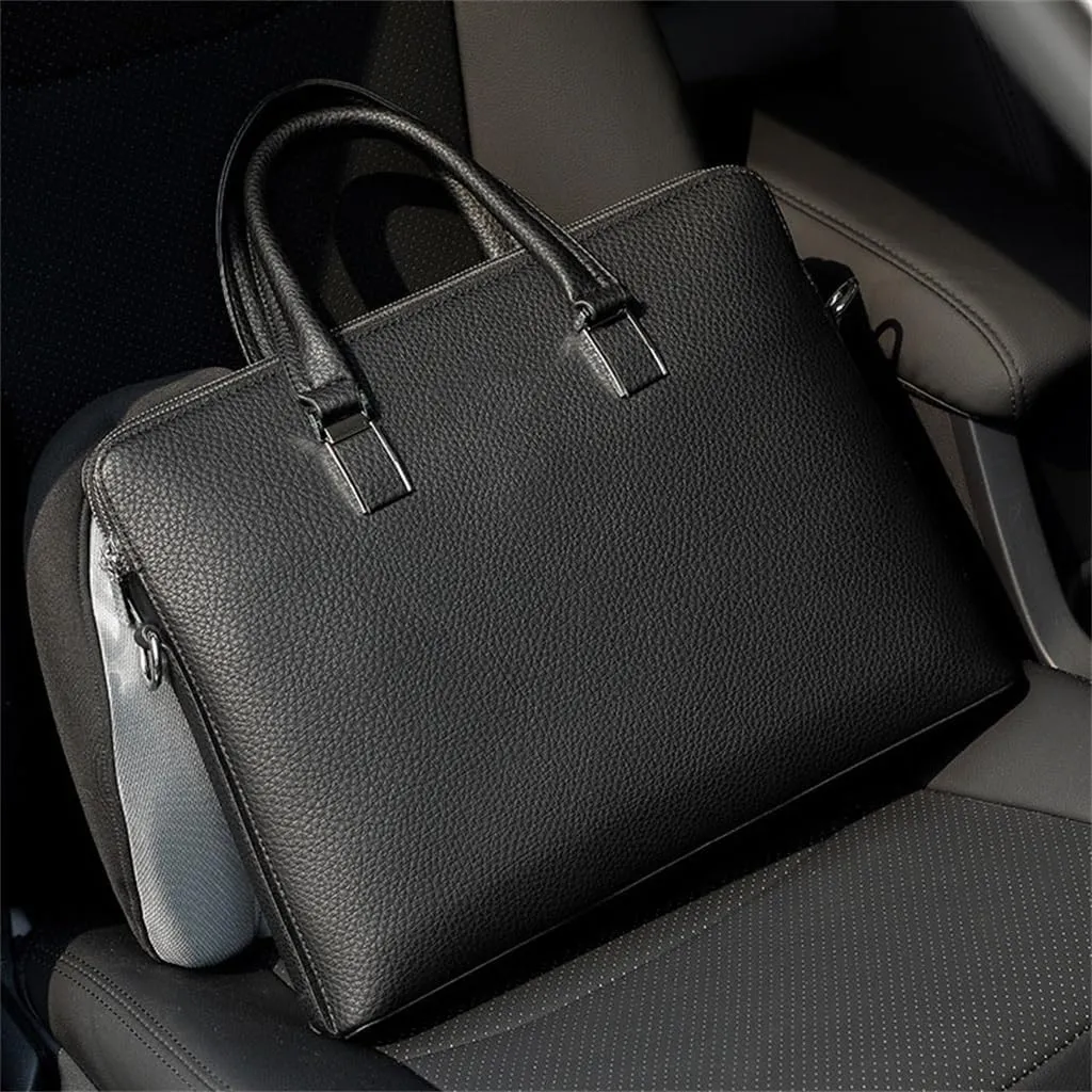 CSCDD Men's Handbag Is A Cross Leather Briefcase With Ones Shoulder