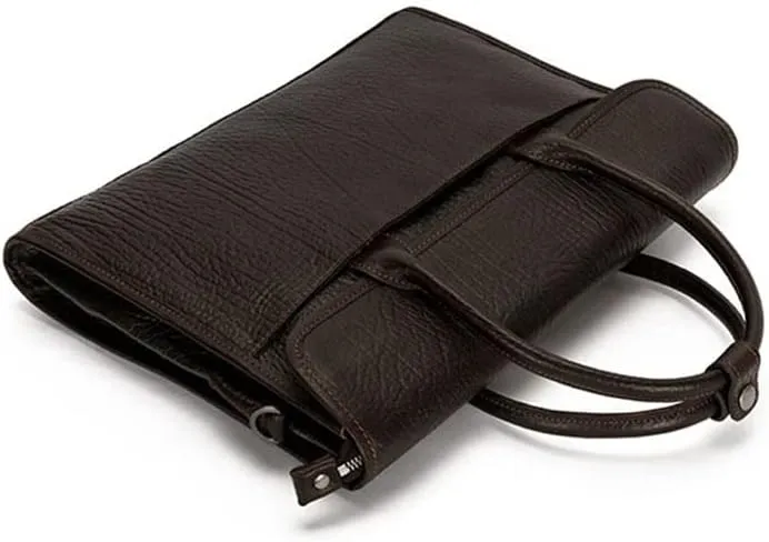 CSCDD Men's Handbag Leather Business Briefcase Cross Section Laptop Bag Shoulder Crossbody Bag(D)