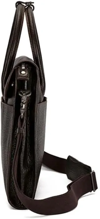 CSCDD Men's Handbag Leather Business Briefcase Cross Section Laptop Bag Shoulder Crossbody Bag(D)
