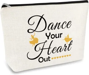 Dance Teacher Gifts Dancer Gift Dance Lover Gift Makeup Bag for Women Girls Cosmetic Bag Dance Student Graduation Gift Dance Teacher Appreciation Gift Dance Teams Mom Gift Christmas Birthday Gifts