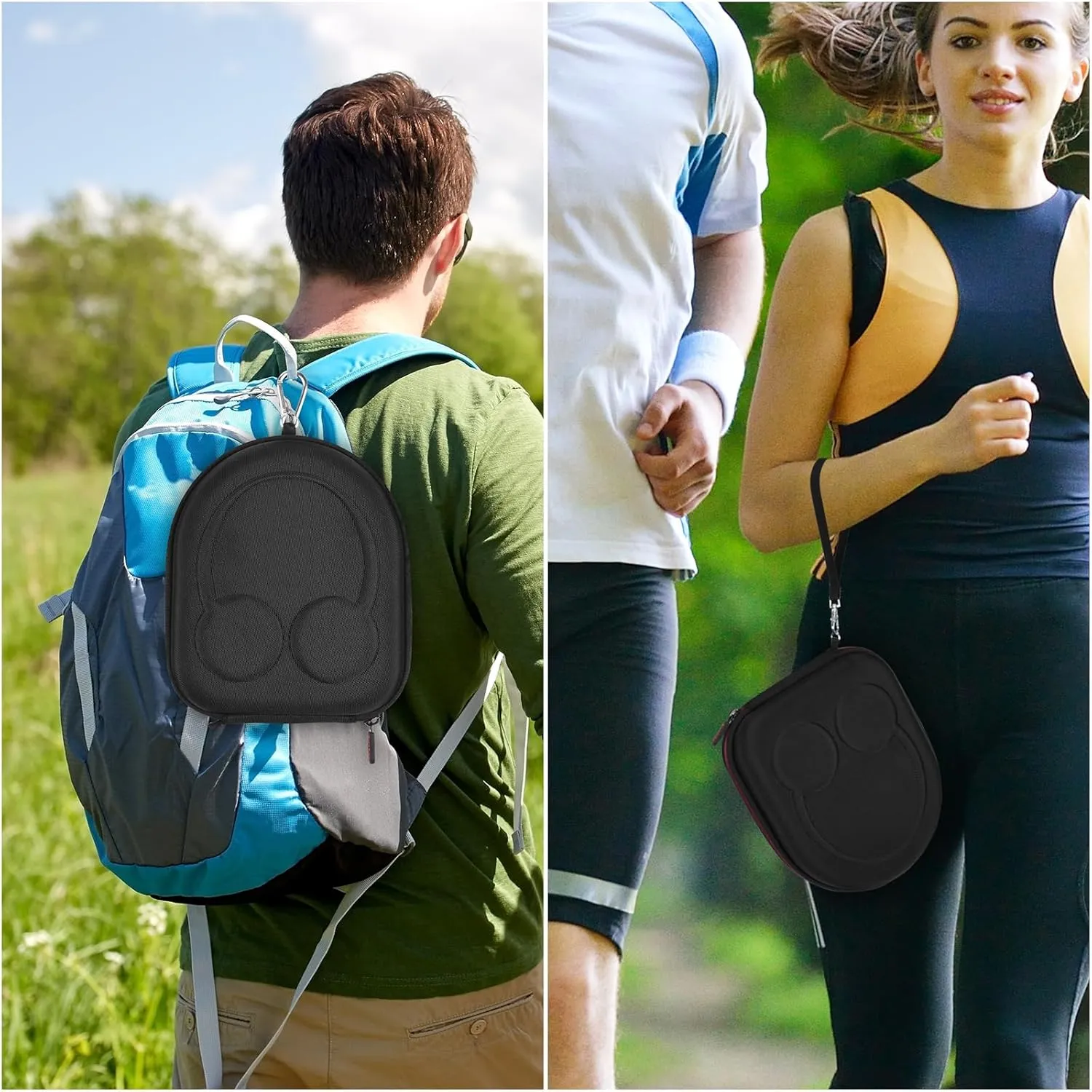 EVA Hard Case for Sony WH-CH510 WH-CH520, JBL Tune 510BT 500BT Live400BT Noise Canceling Wireless Headphones, Premium Travel Protective Carrying Storage Bag for Edifier W820NB Plus (Black)
