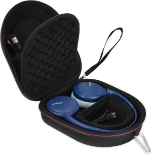 EVA Hard Case for Sony WH-CH510 WH-CH520, JBL Tune 510BT 500BT Live400BT Noise Canceling Wireless Headphones, Premium Travel Protective Carrying Storage Bag for Edifier W820NB Plus (Black)