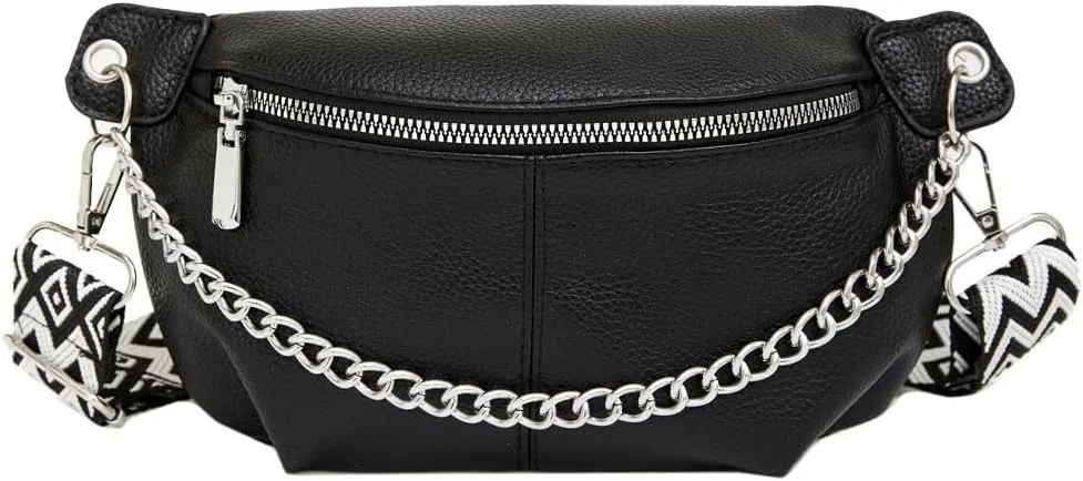 Fanny Pack Crossbody Bags for Women, Fashion Sling Purse Shoulder Bag, Pu Leather Belt Bag Waist Pack Travel Belt Bags Causal Chest Bum Bag