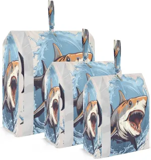 Fierce Shark Waves Compression Packing Cubes Large Travel Packing Cubes Luggage Organizers for Suitcases Travel Bag for Travel Accessories