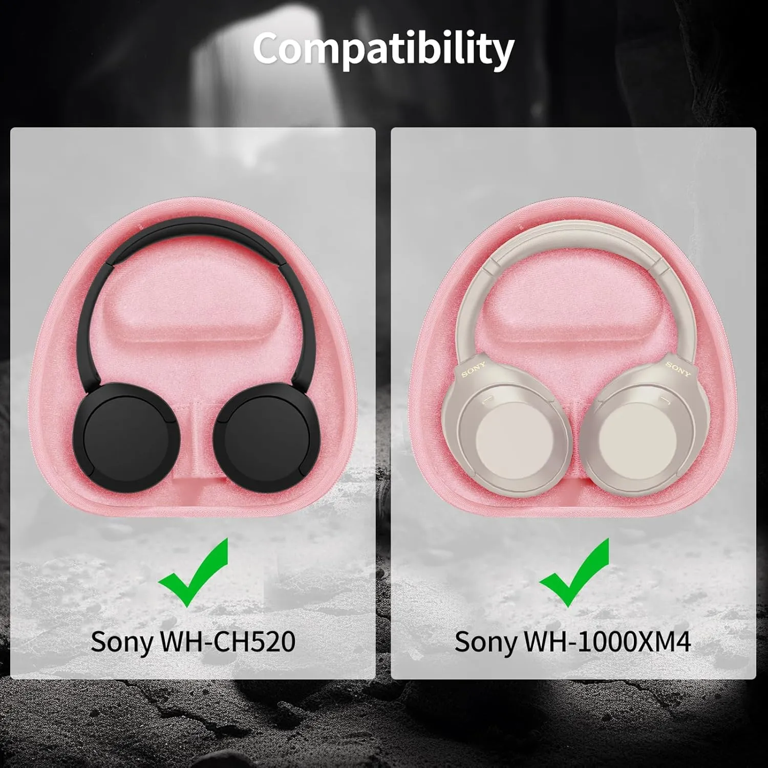 Fintie Hard Case for Sony WH-CH520 WH-1000XM4 Noise Canceling Wireless Headphone, Protective Travel Carrying Storage Bag (Fantasy Ombre)