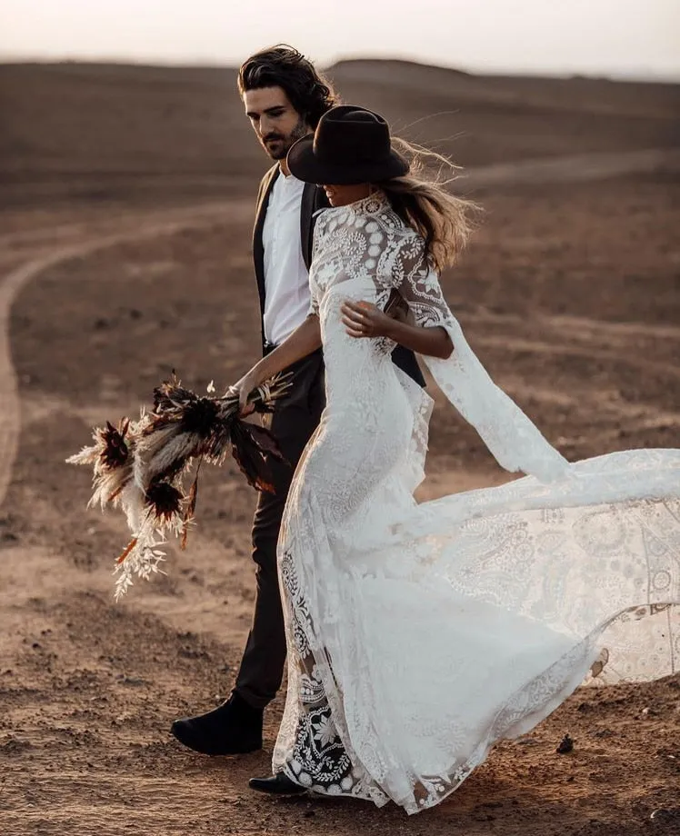 Flare Sleeve Delight Bridal Dress