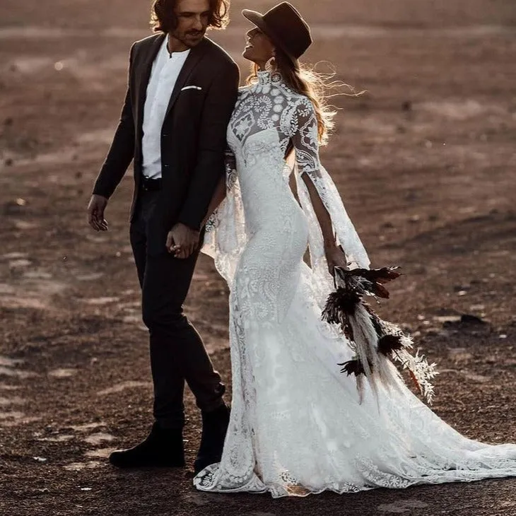 Flare Sleeve Delight Bridal Dress