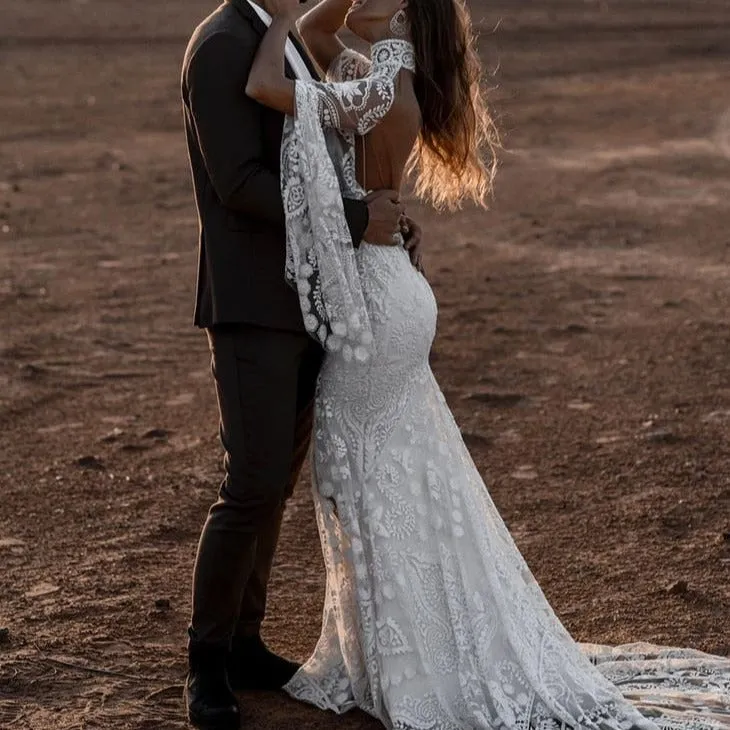 Flare Sleeve Delight Bridal Dress