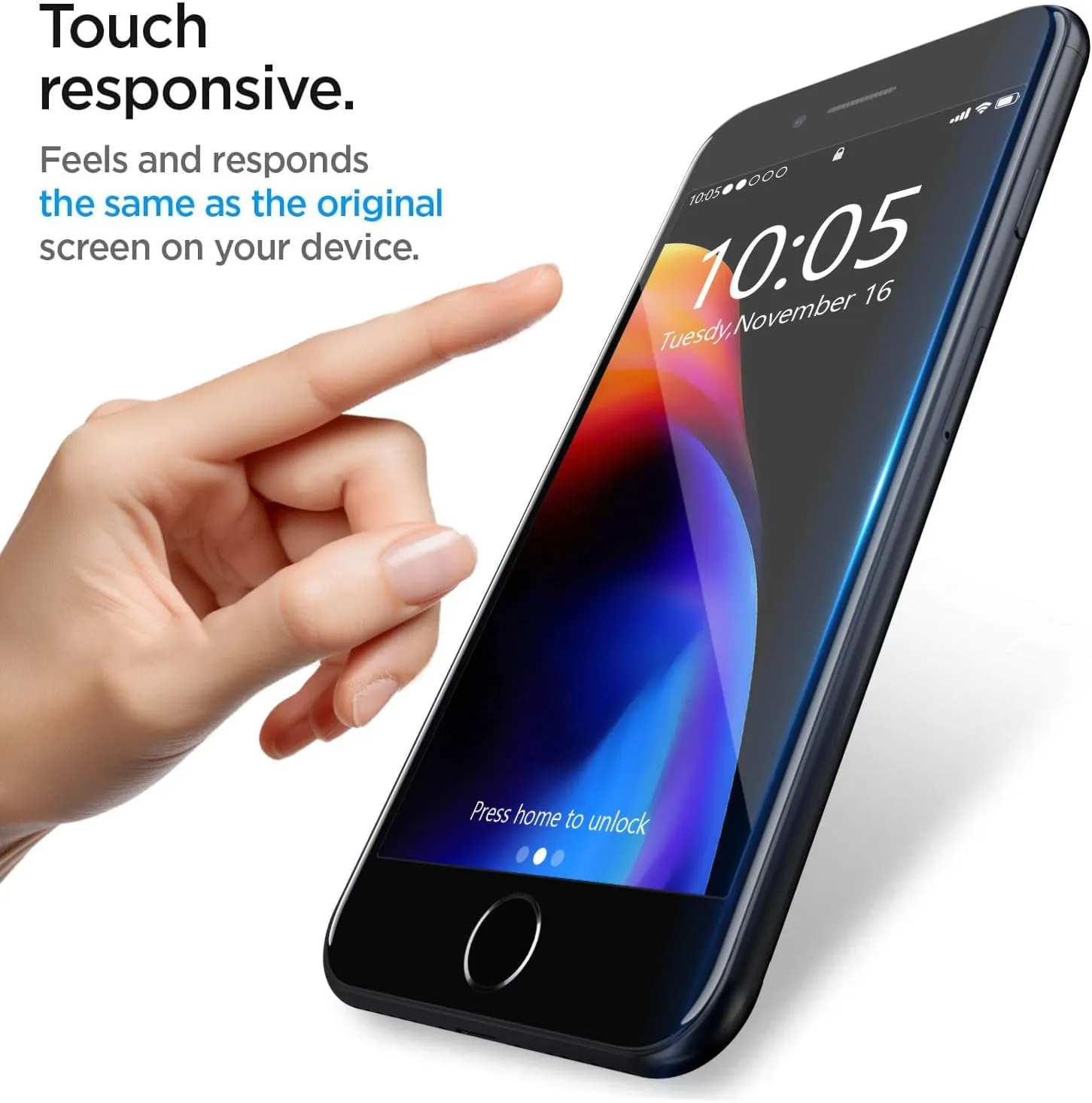 for iPhone 8 Tempered Glass Screen Protector, Transparent Anti Fingerprint Compatible Bubble Free Case Friendly Full Coverage Anti-Scratch Clear 4 Pack