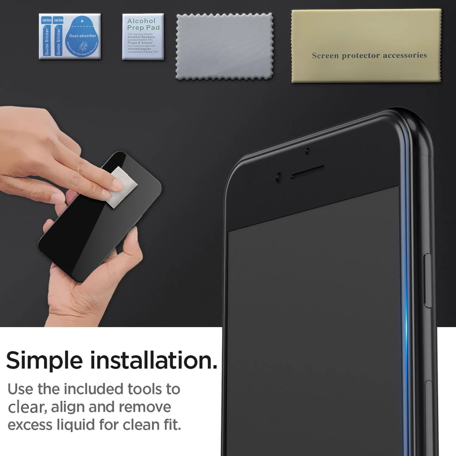 for iPhone 8 Tempered Glass Screen Protector, Transparent Anti Fingerprint Compatible Bubble Free Case Friendly Full Coverage Anti-Scratch Clear 4 Pack