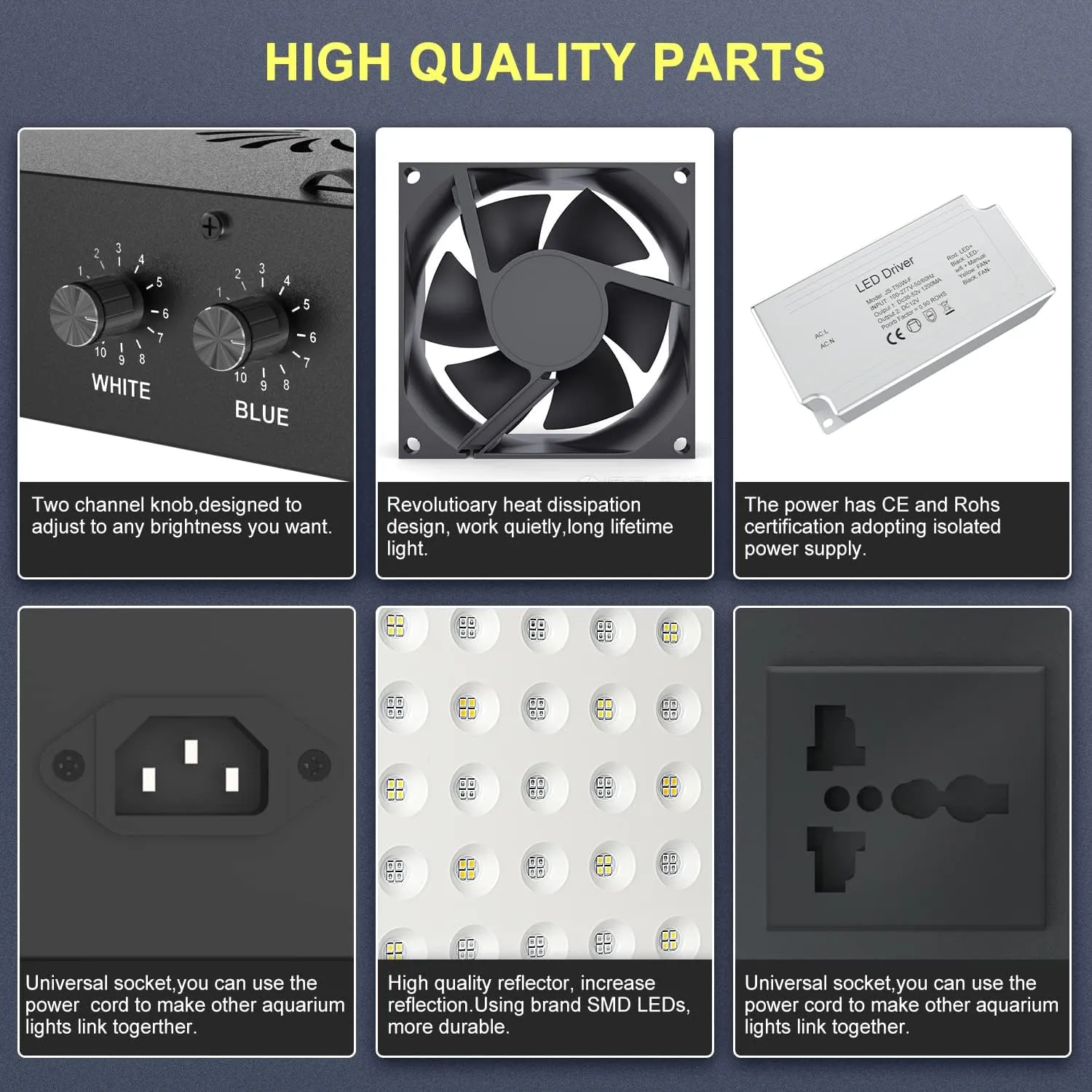 Full Spectrum LED Aquarium Light, Programmable, Energy-Efficient