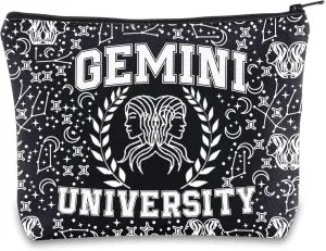 G2TUP Zodiac University Gemini Makeup Bag Horoscope Zodiac Gemini Gifts 12 Constellation Gifts Gemini Merchandise Astrology Zipper Bag (Gemini)