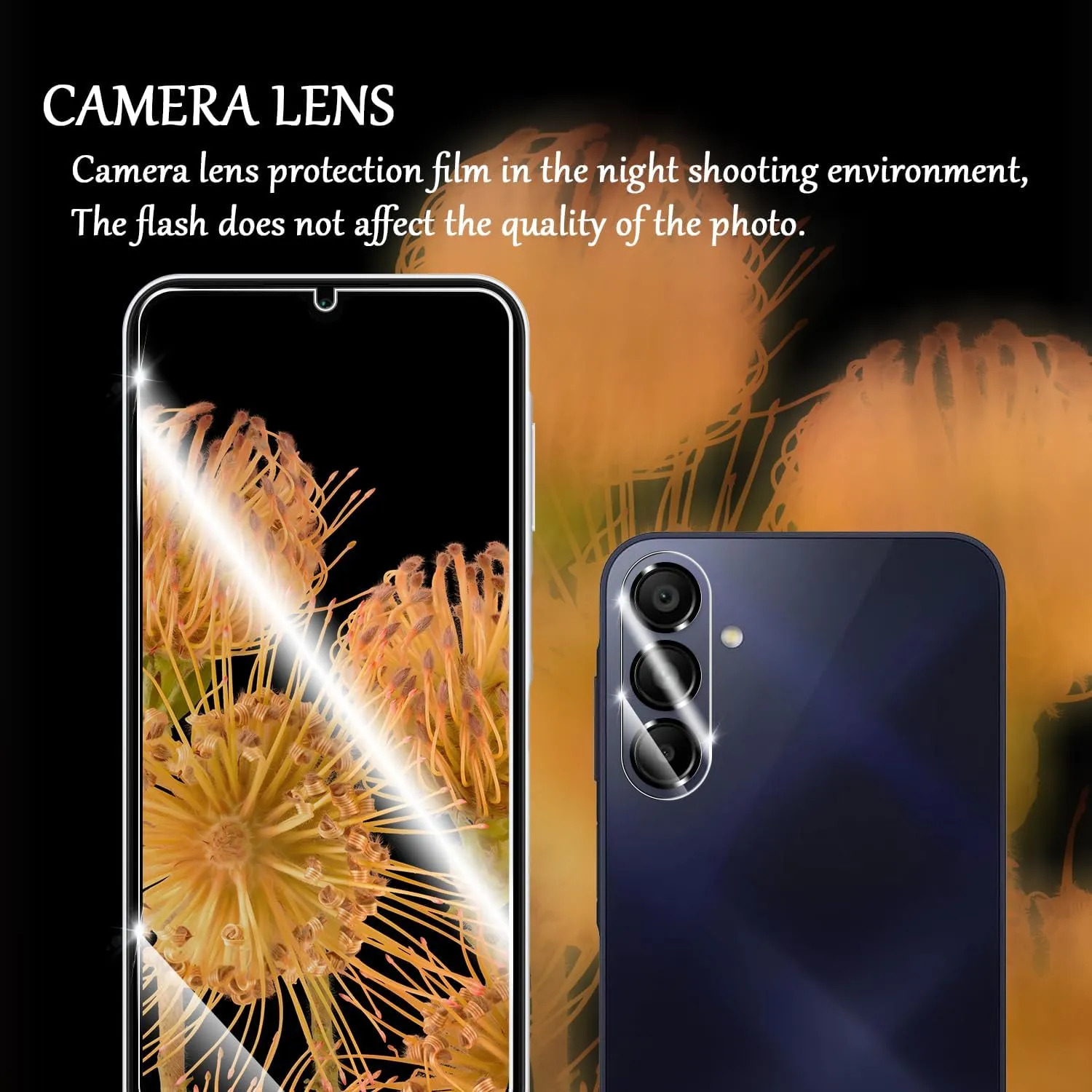 Galaxy A15 HD Clear Tempered Glass Screen Protector   Camera Lens Protectors, [2 2 Pack] [3D Glass] [Anti-Glare] [Bubble-Free] Screen Protector Glass For Samsung Galaxy A15 5G/4G