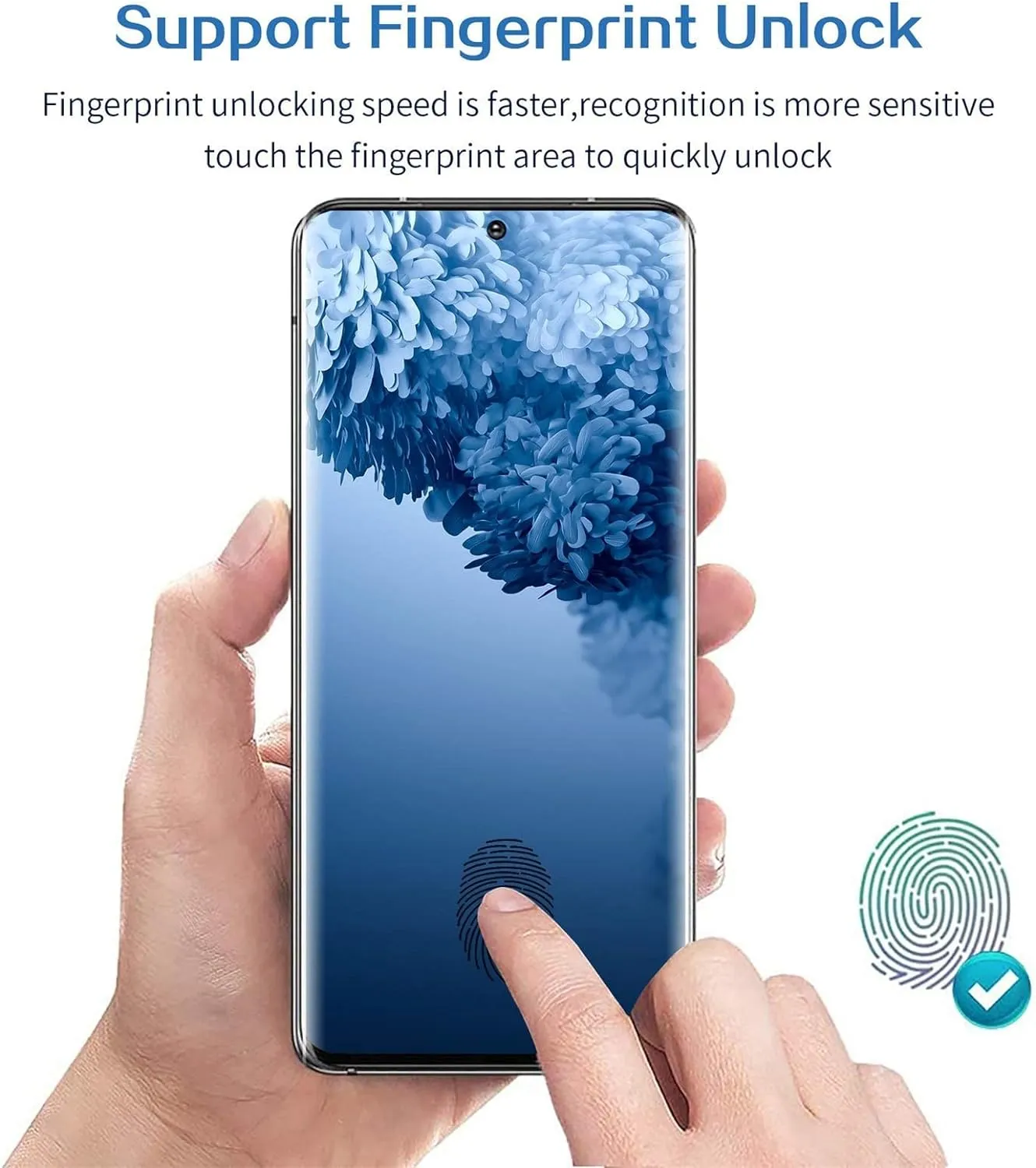 Galaxy S20 FE Screen Protector and Camera Protector, [3 Screen Protectors 3 Camera Protectors][Support Fingerprint] Tempered Glass Screen Protector for Samsung Galaxy S20 FE 5G/4G